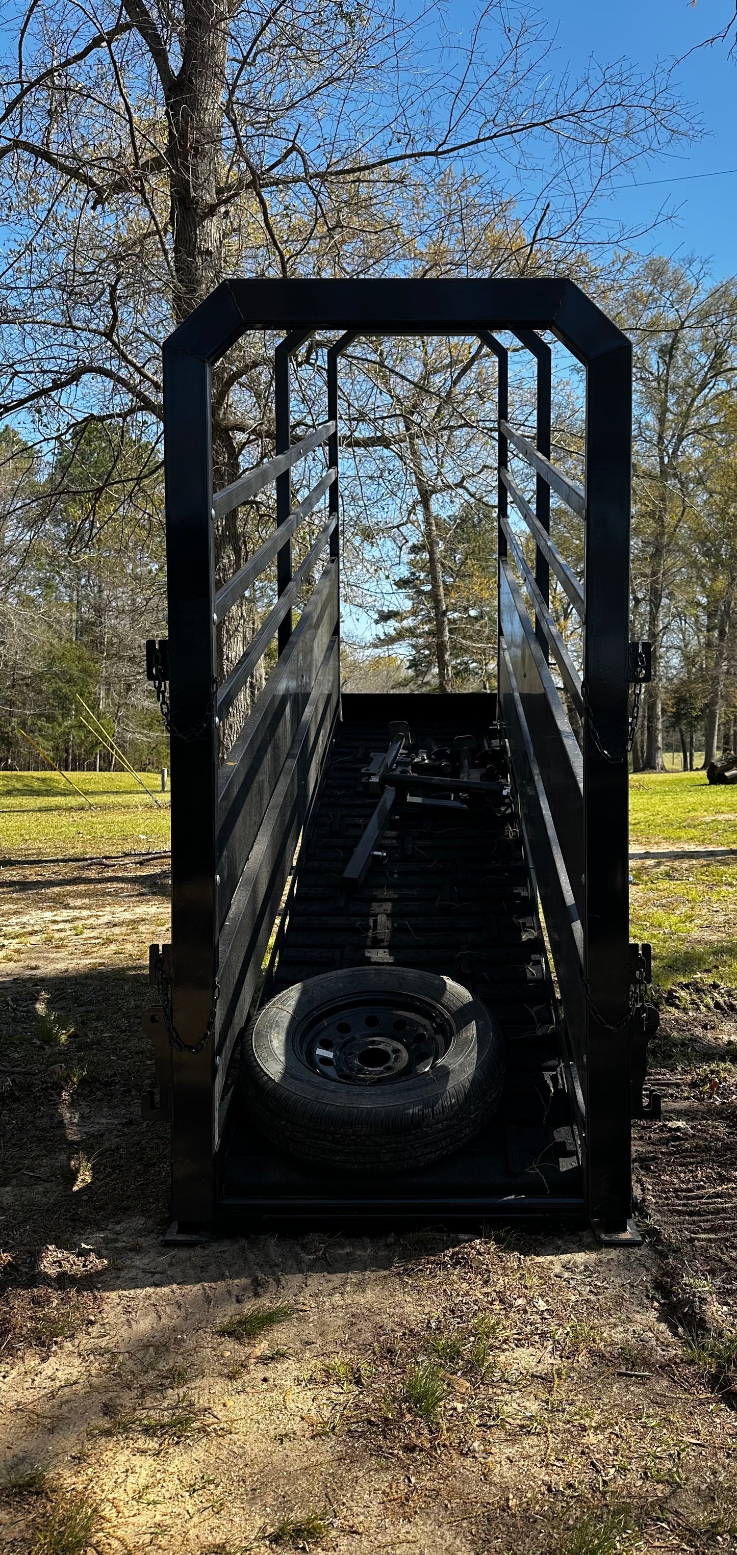Portable cattle loading ramp