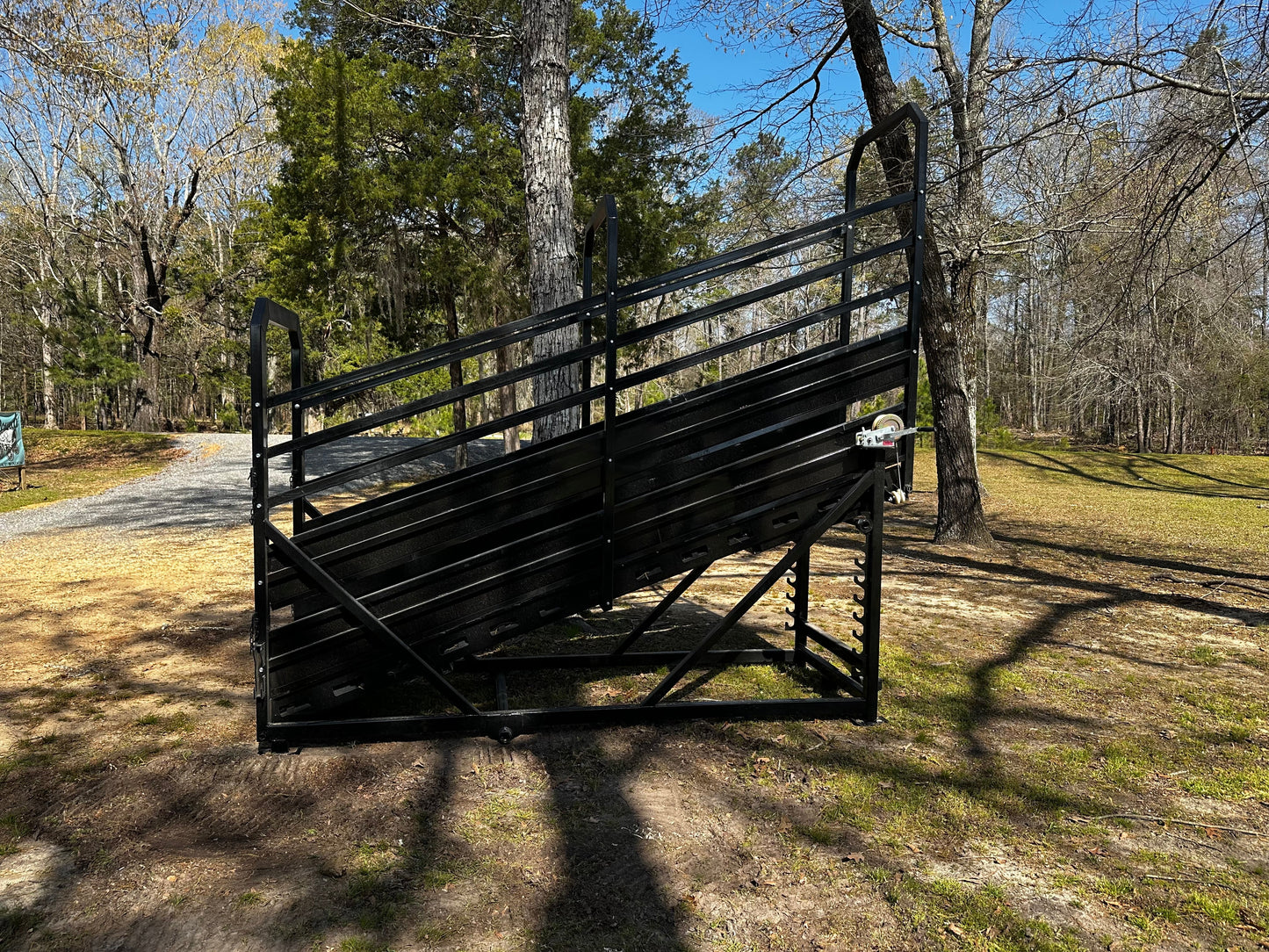 Portable cattle loading ramp